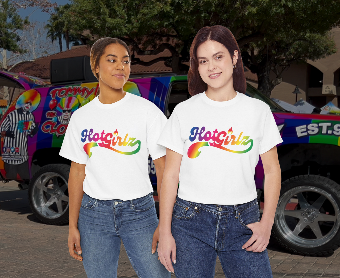 Hotgirlz Tee - Colorful Logo