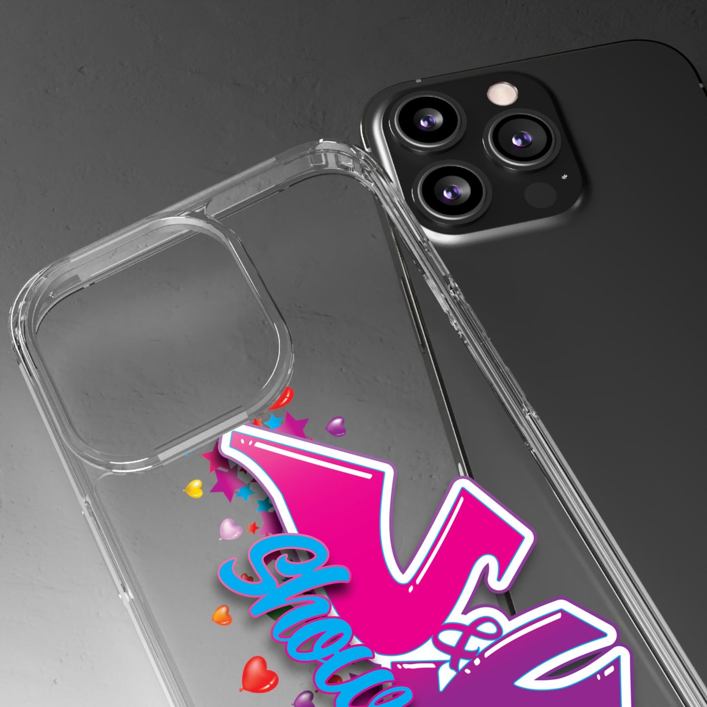 Colorful Heart Design Phone Case - Fun & Stylish Accessory