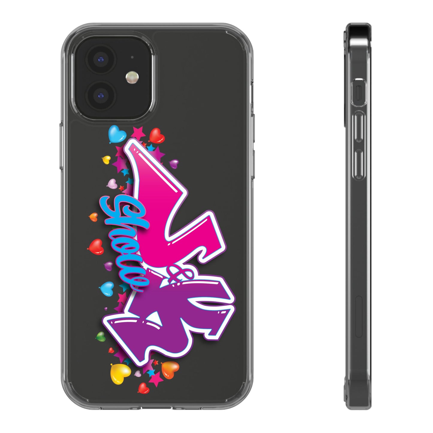 Colorful Heart Design Phone Case - Fun & Stylish Accessory