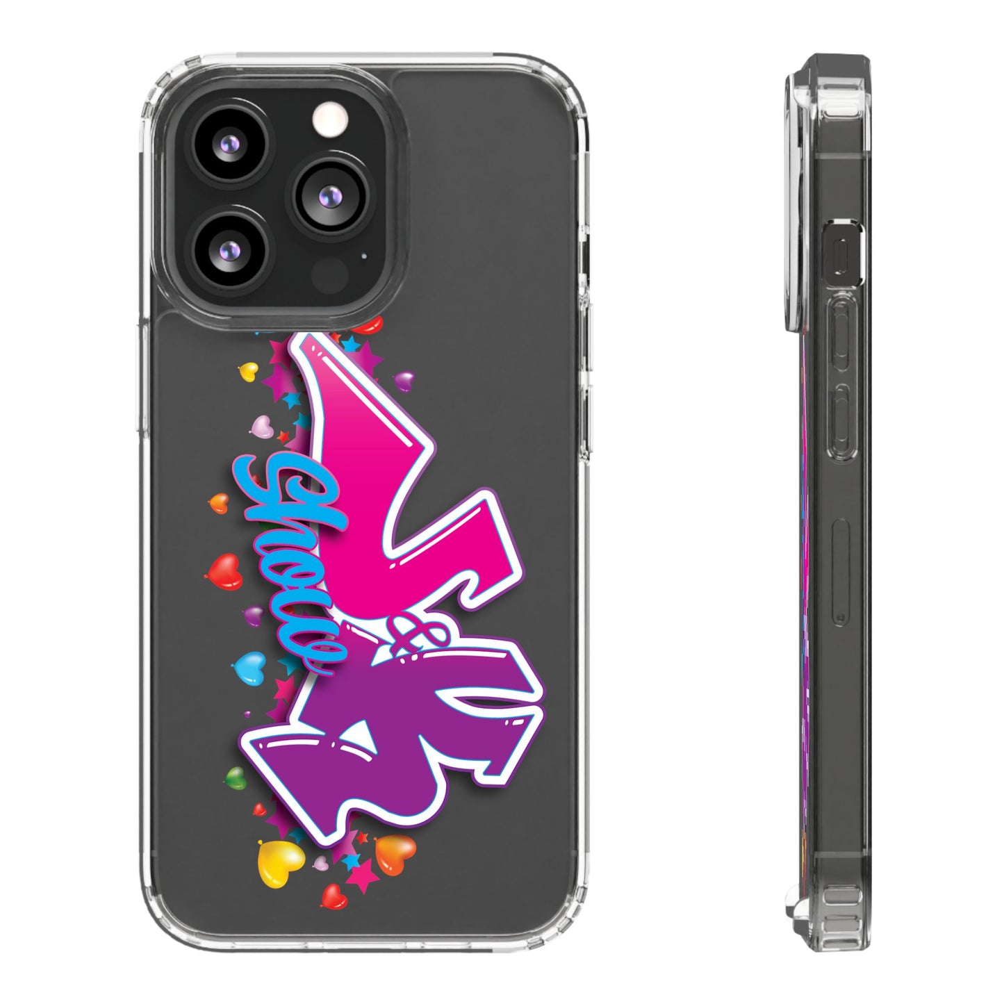 Colorful Heart Design Phone Case - Fun & Stylish Accessory