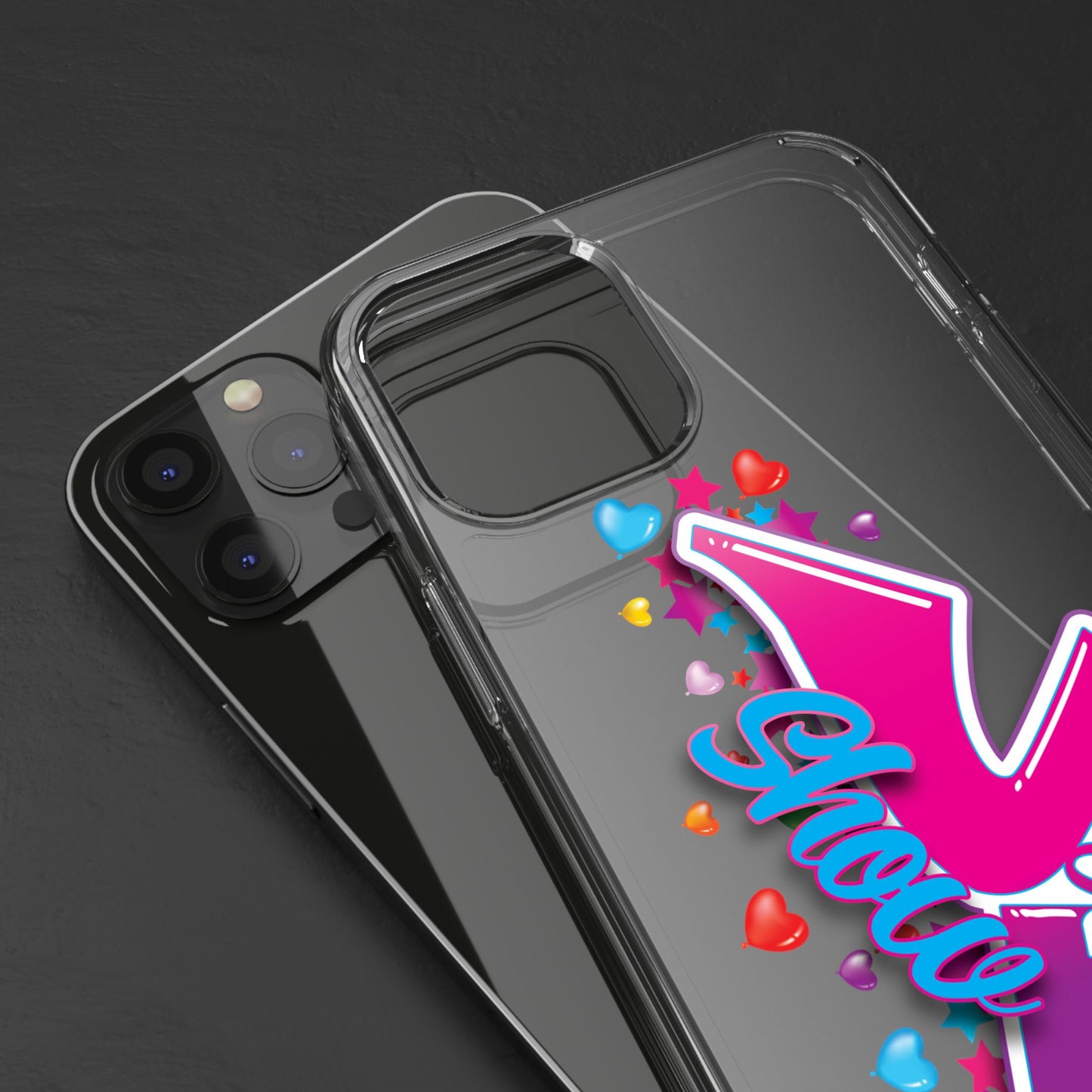 Colorful Heart Design Phone Case - Fun & Stylish Accessory