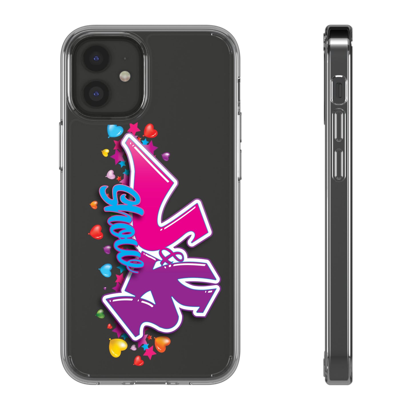 Colorful Heart Design Phone Case - Fun & Stylish Accessory