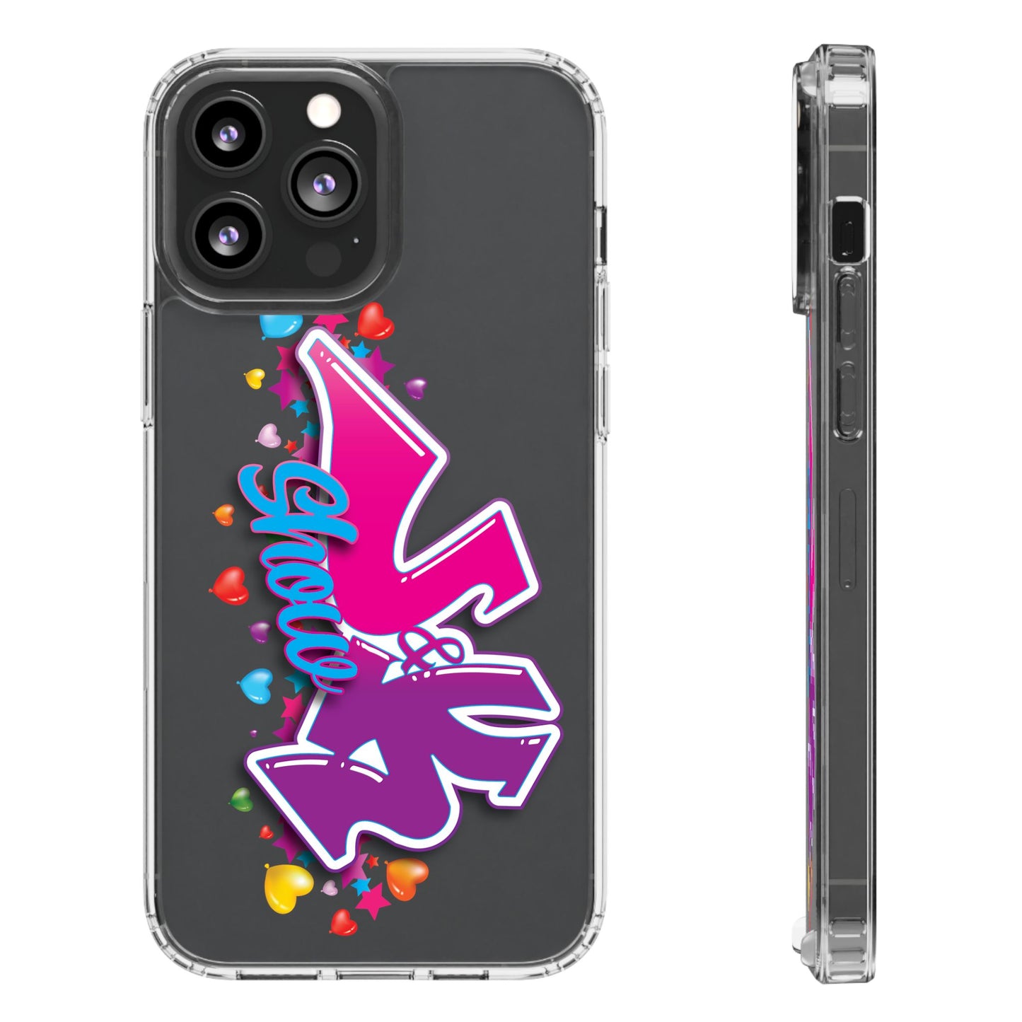 Colorful Heart Design Phone Case - Fun & Stylish Accessory