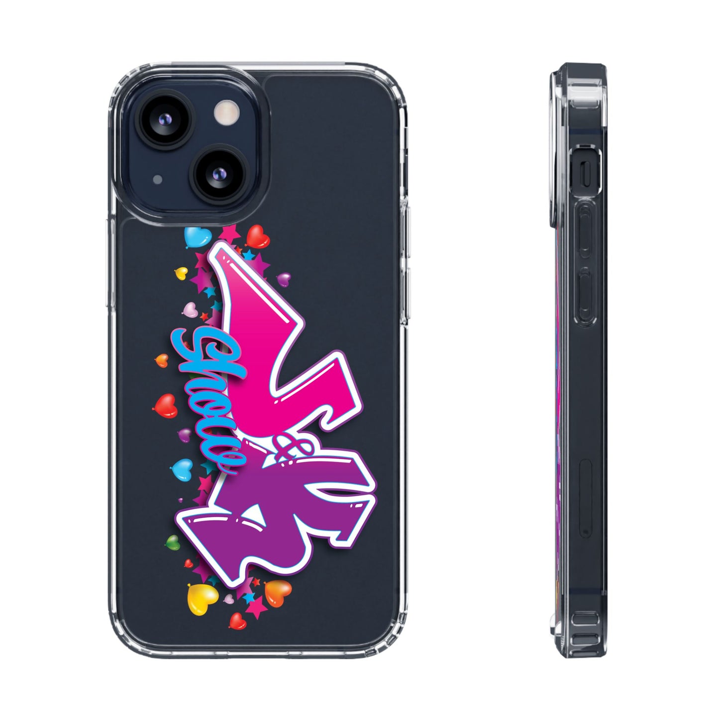 Colorful Heart Design Phone Case - Fun & Stylish Accessory