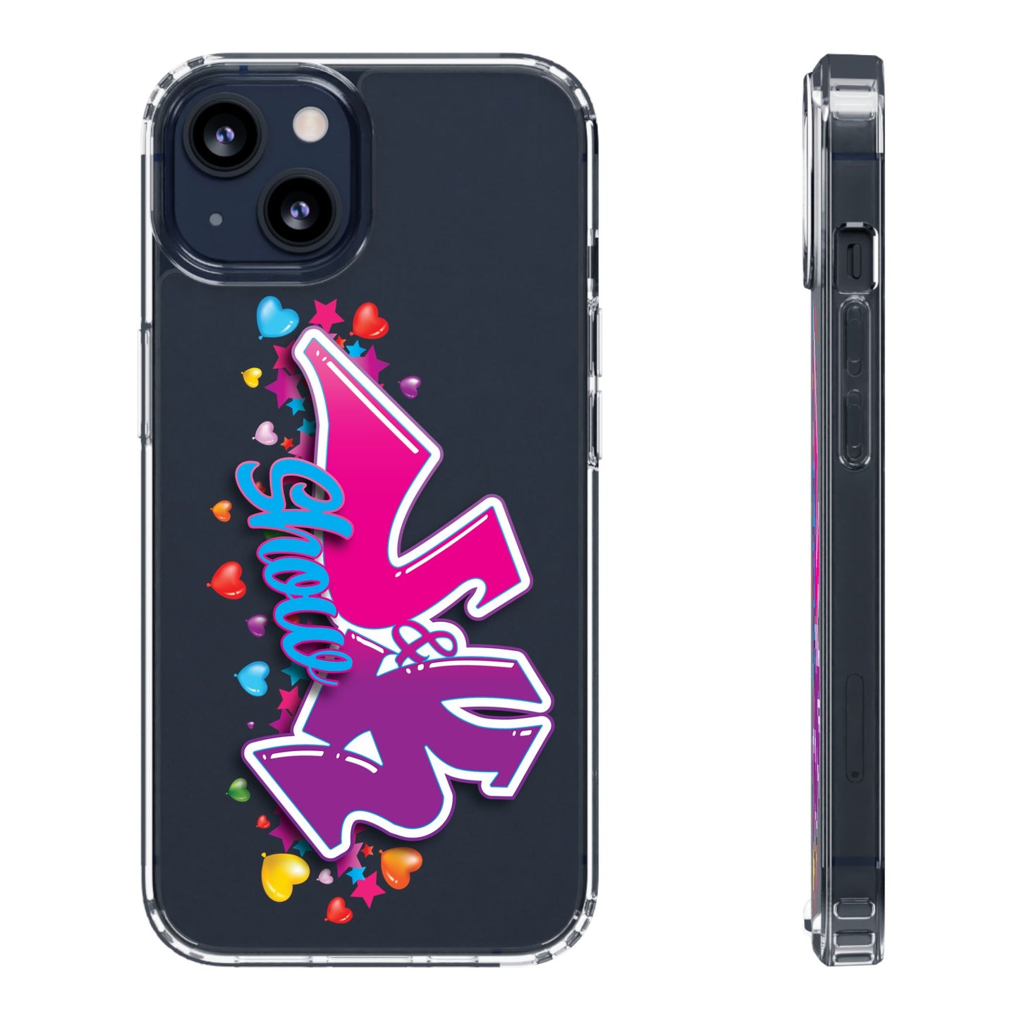 Colorful Heart Design Phone Case - Fun & Stylish Accessory