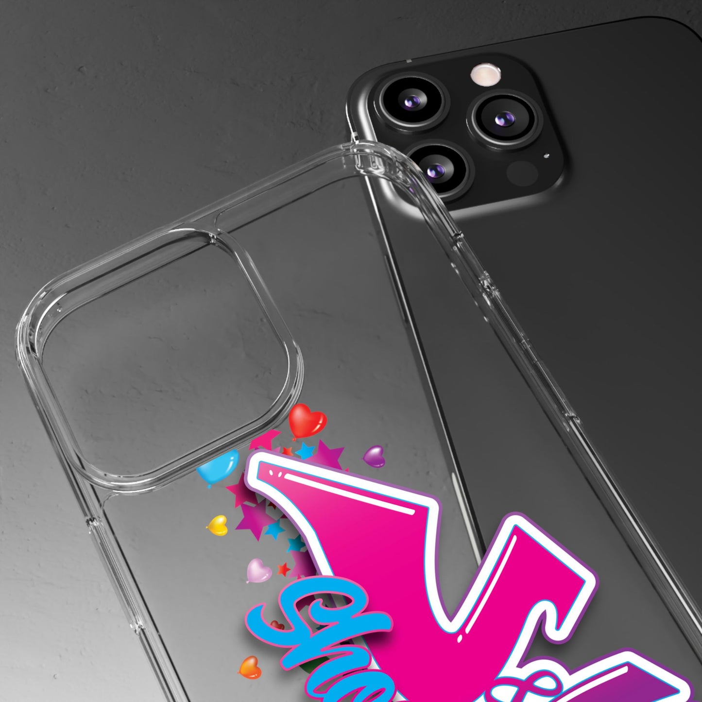 Colorful Heart Design Phone Case - Fun & Stylish Accessory