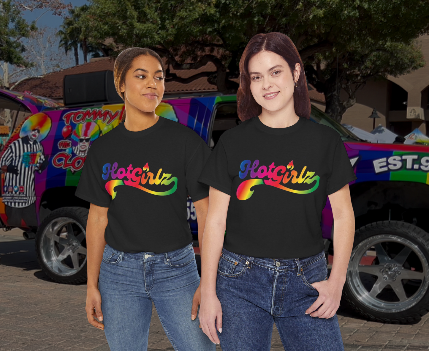 Hotgirlz Tee - Colorful Logo